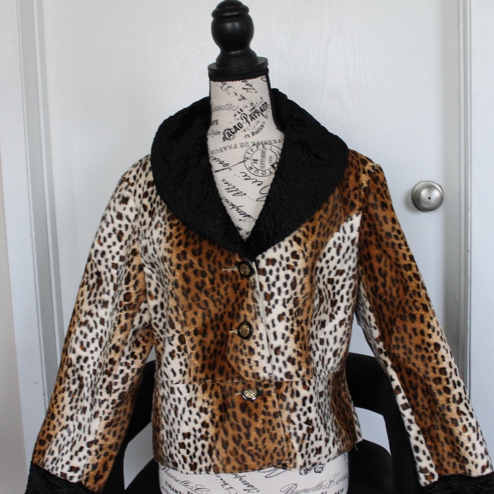 Faux Fur Leopard Jacket